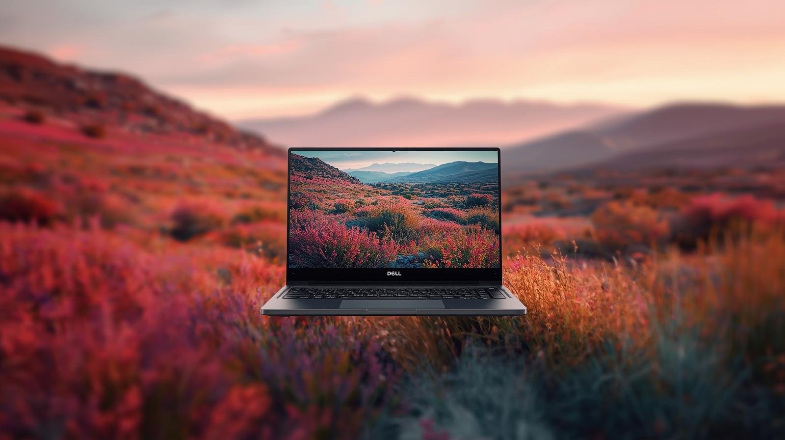 dell laptop image with beautiful background and beautiful image